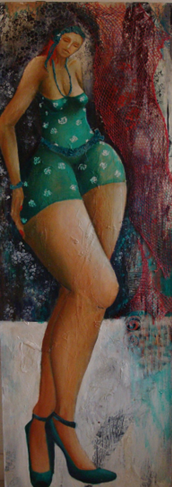 Dame in groen